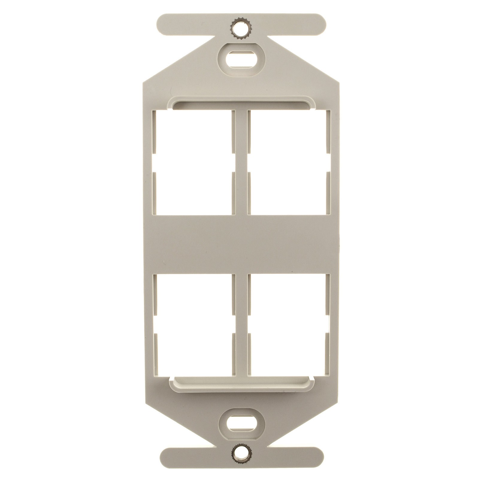 PASS SEYMOUR PSF426-I DECORATOR INSERT PLATE 4 PORT KEYSTONE, IVORY (10 PACK)