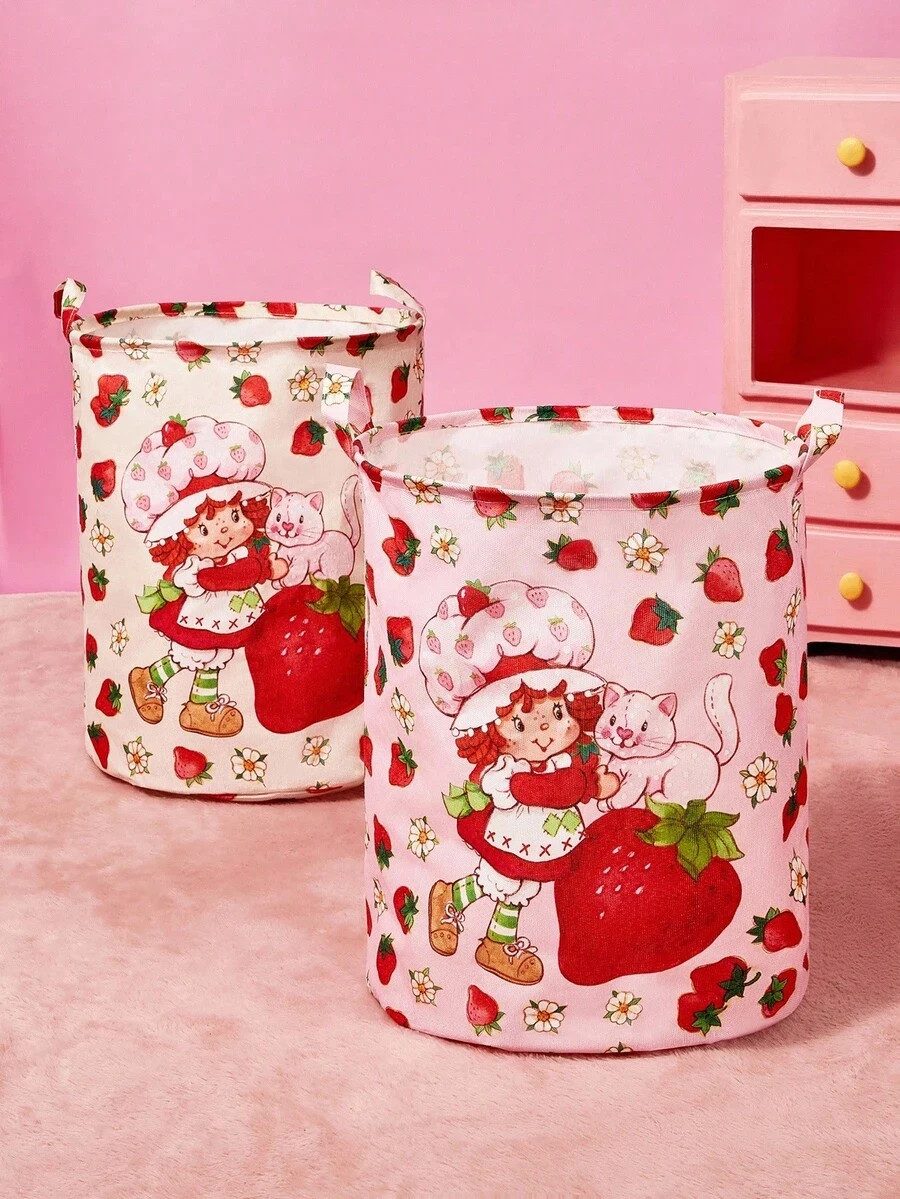 Strawberry Cute Printed Storage Basket Thickened Fabric Dirty Clothes Toys