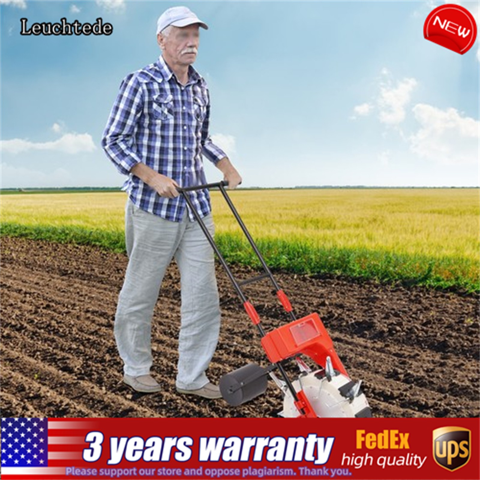 10 Holes Garden Seeder Hand-Push Seeder Agriculture Walk-Behind Row Crop Planter