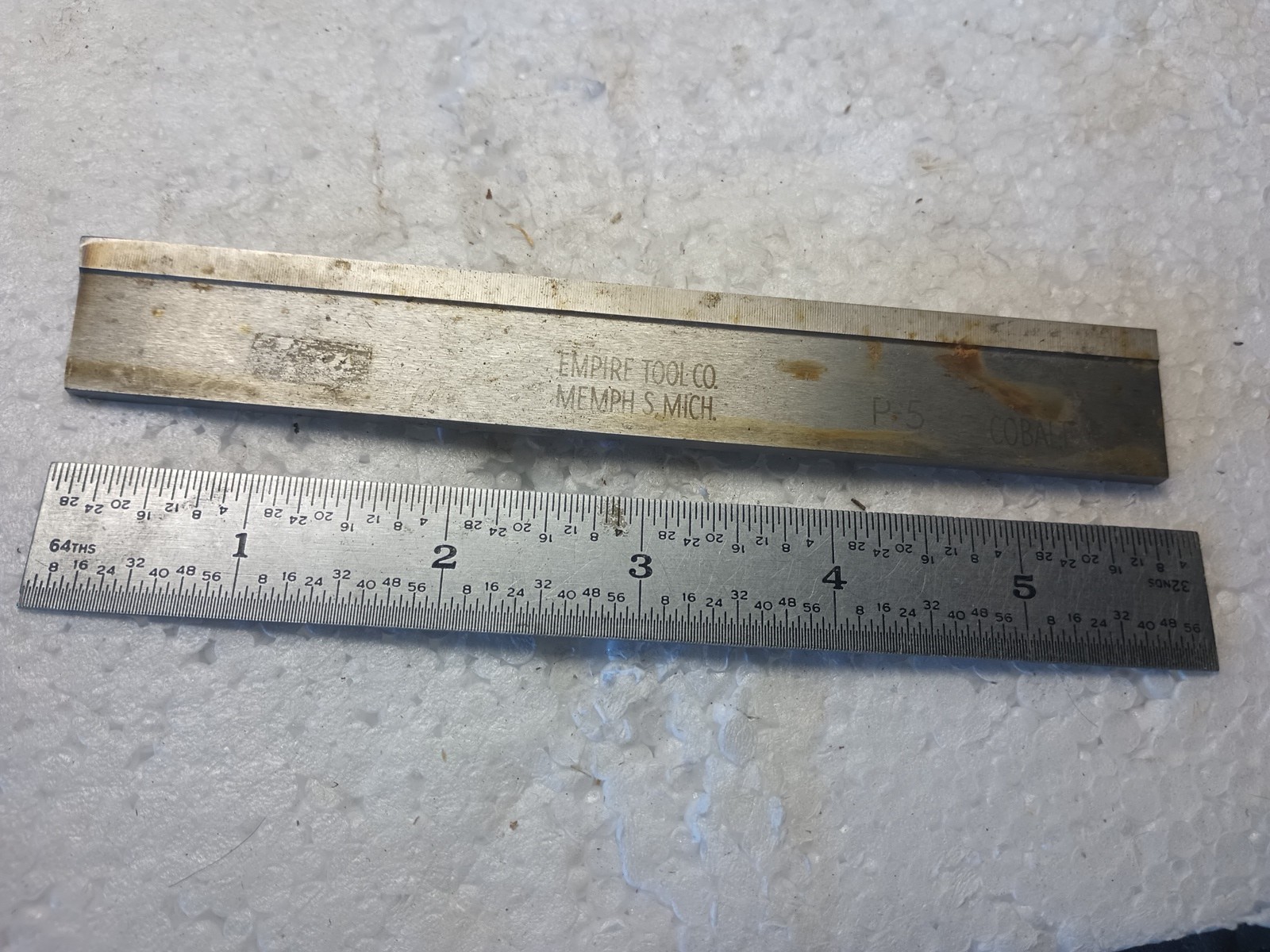 EMPIRE P-5 COBALT Cutoff Parting Blade Double-Beveled 3/16"x1"X6" HSS USA