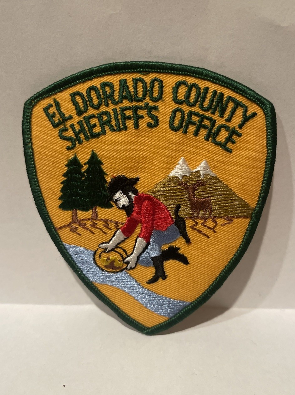 NEW Older El Dorado County Sheriff Fabric Patch California . Senic