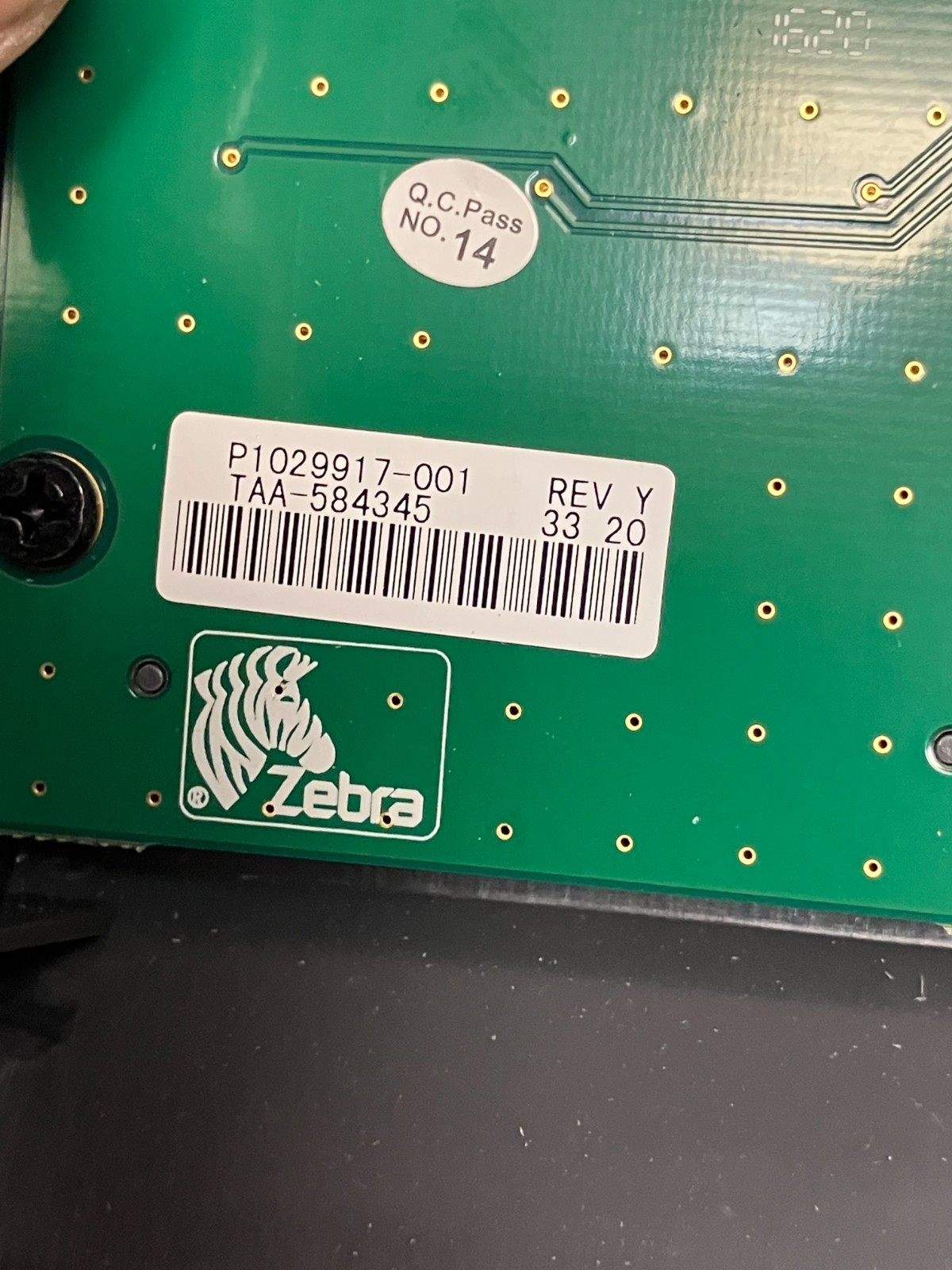 Zebra P1029917-001 Front Control Panel for ZT230 Thermal Label Printer