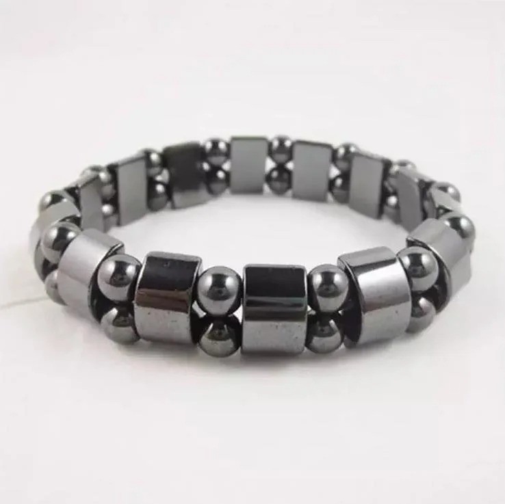 Hematite Triple Protection, Dual Beaded, Magnetic Therapy, Weight Loss Bracelet