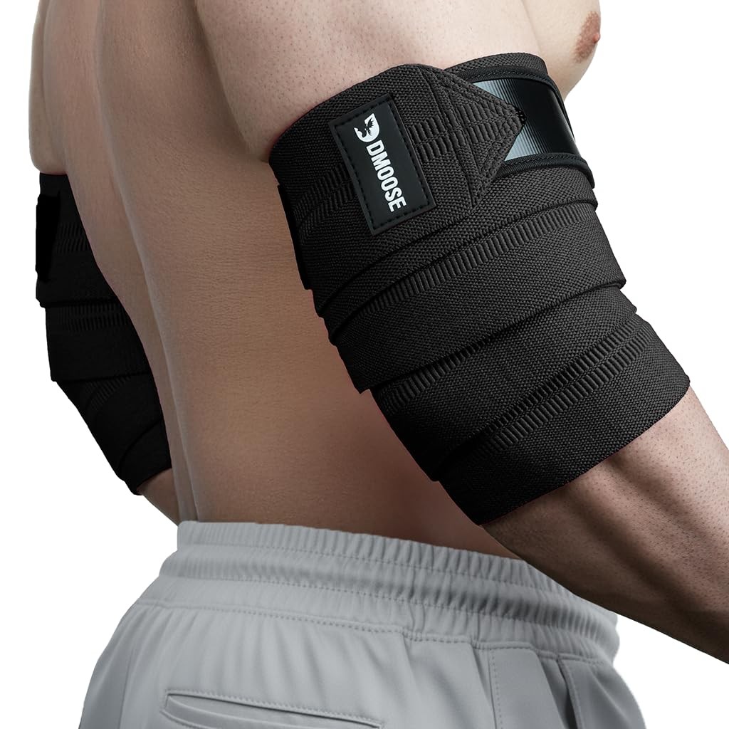 Elbow Wraps for Weightlifting Pair  40'' Adjustable Elbow Strap for Gym Worko...