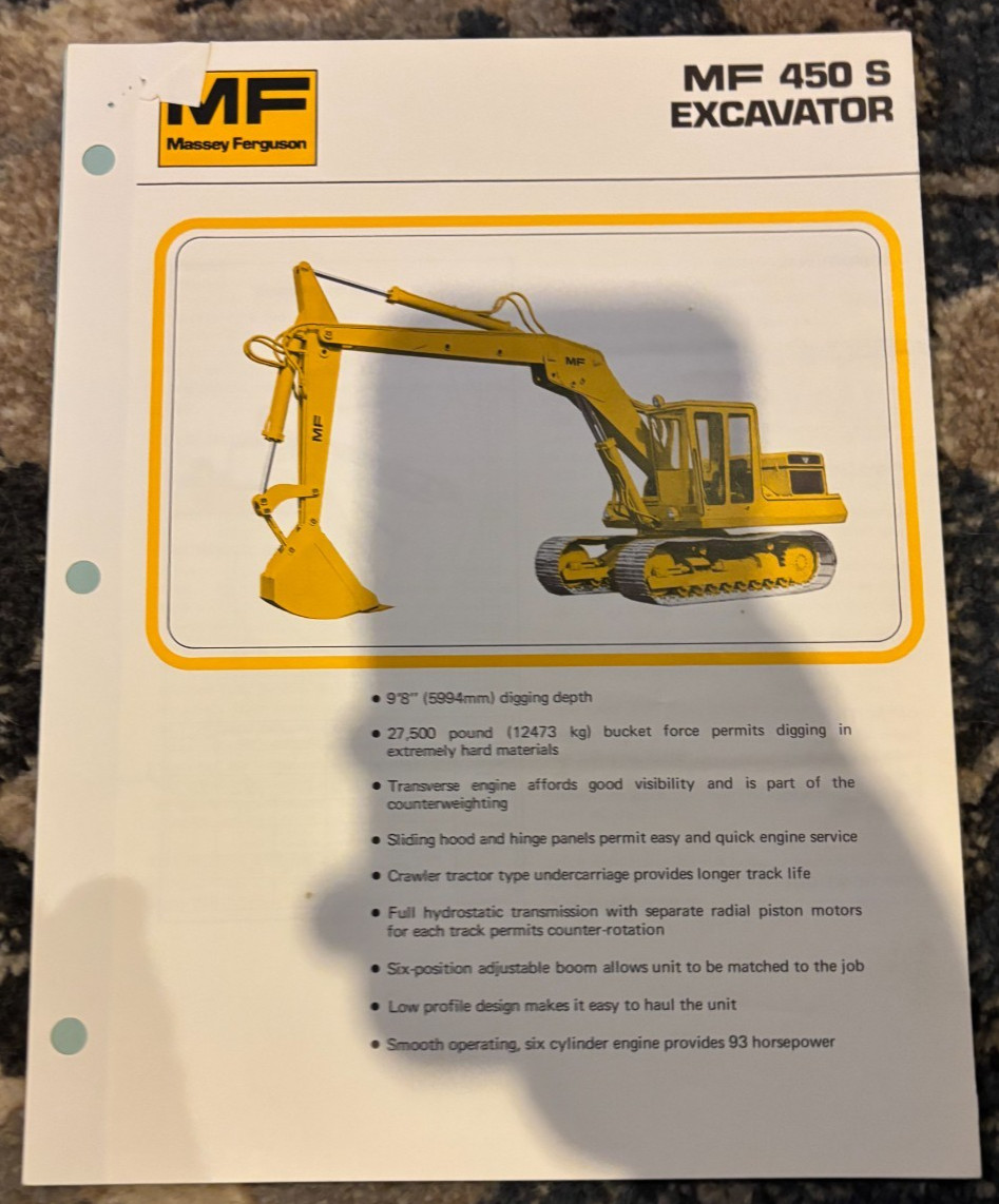 Massey Ferguson 450 S Excavator Brochure AMIL25