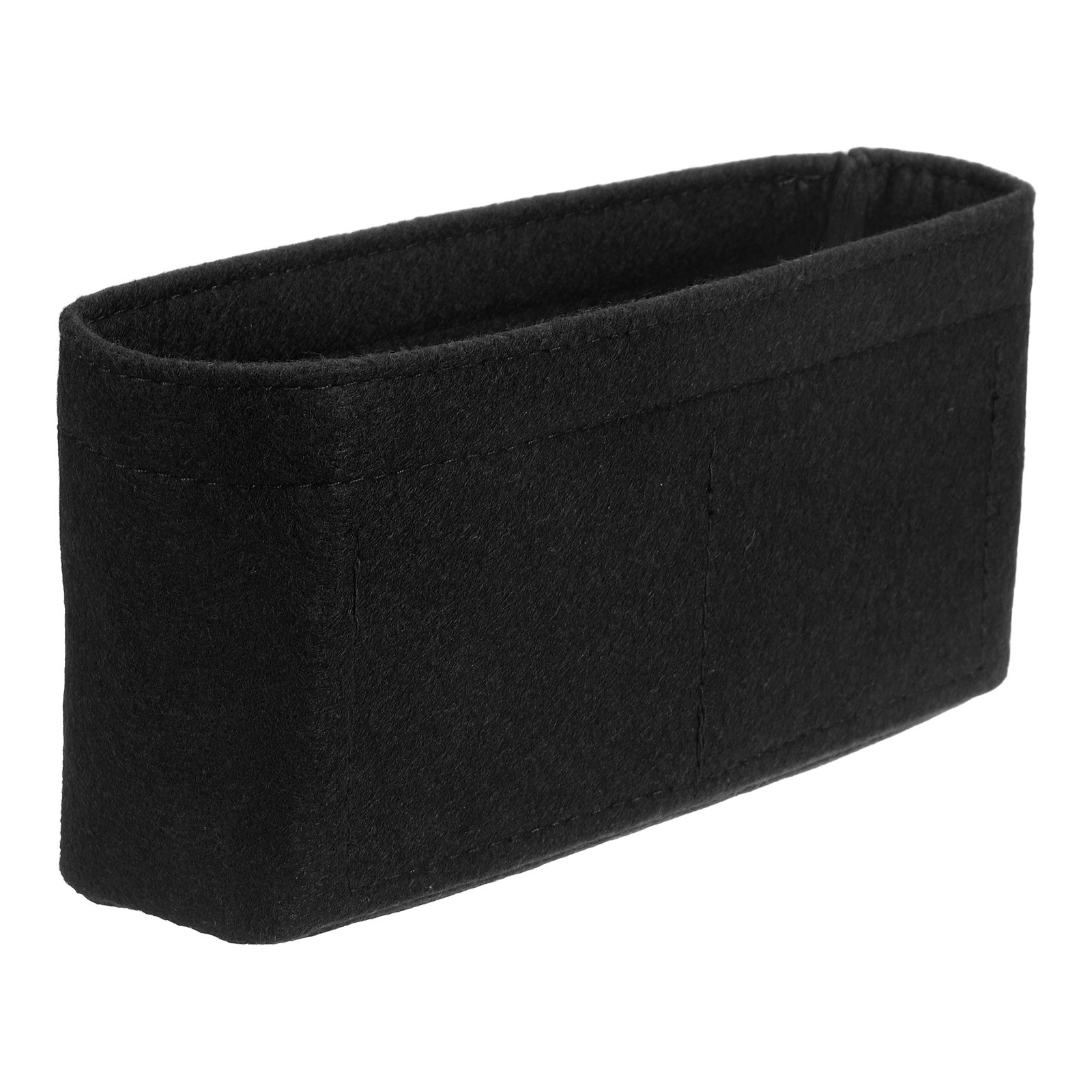 Purse Organizer Insert, Felt Handbag Shaper, 7.5"x2"x4", Black