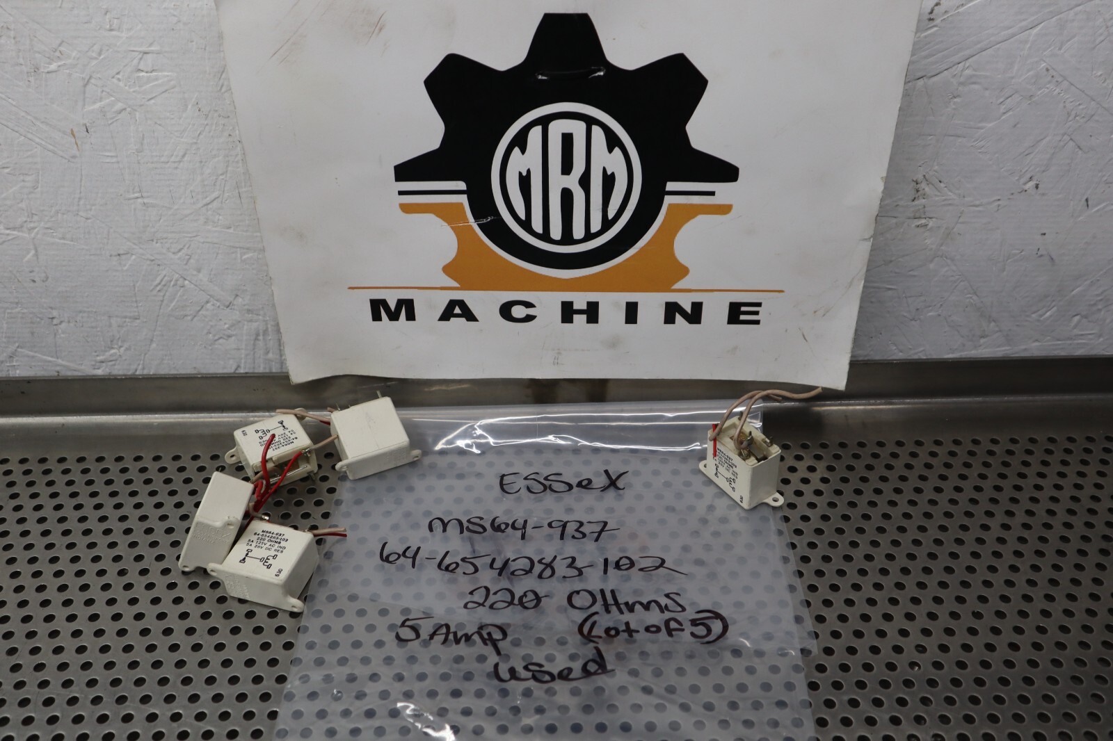 ESSEX MS64-937 64-654283-102 5A 125VAC 220Ohms Relays Used Warranty (Lot of 5)