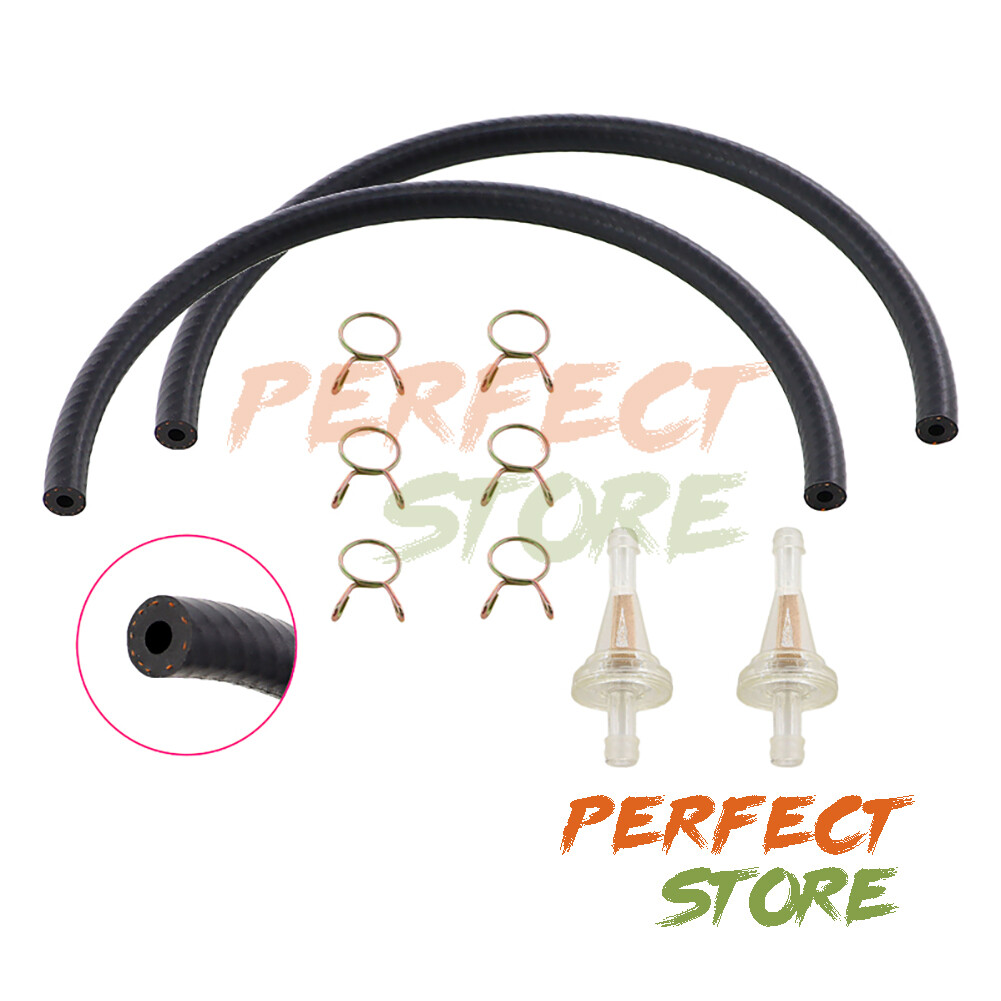 Fuel Tank Gas Line Hose & Clips 5.5mm Reserver For Honda CT70 CT70H CT90 ATC110
