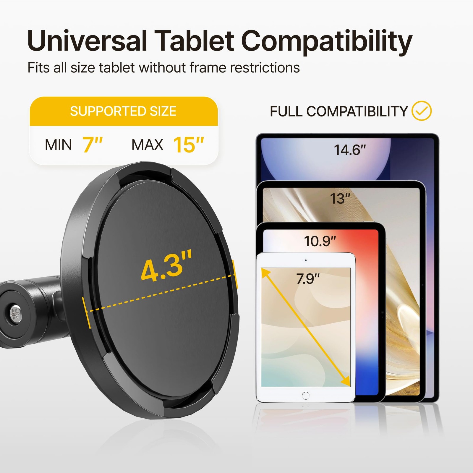 Anti-Theft Tablet Stand, Frameless Universal Tablet Kiosk with Security Lock ...