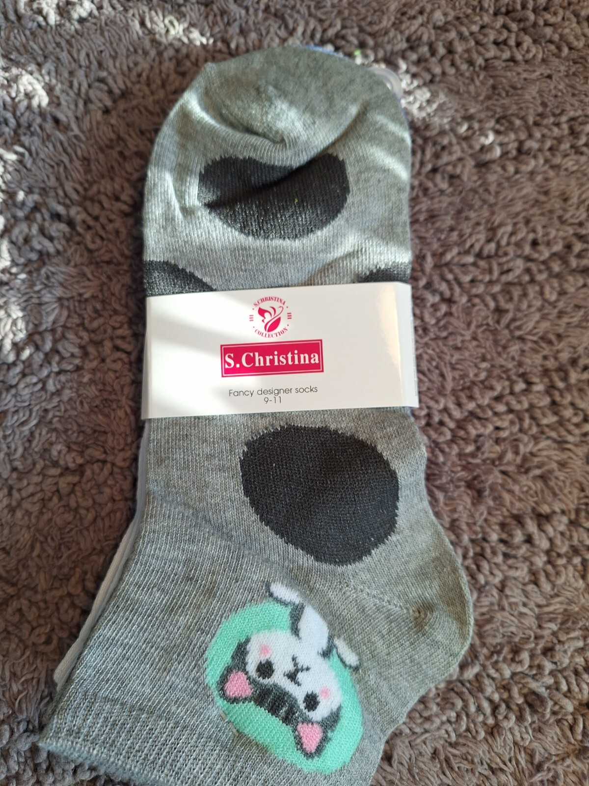 Graphic Kitty Cat Socks 9 Pairs Womans Sz 9-11 Multi Colors Ankle Cotton Spandex