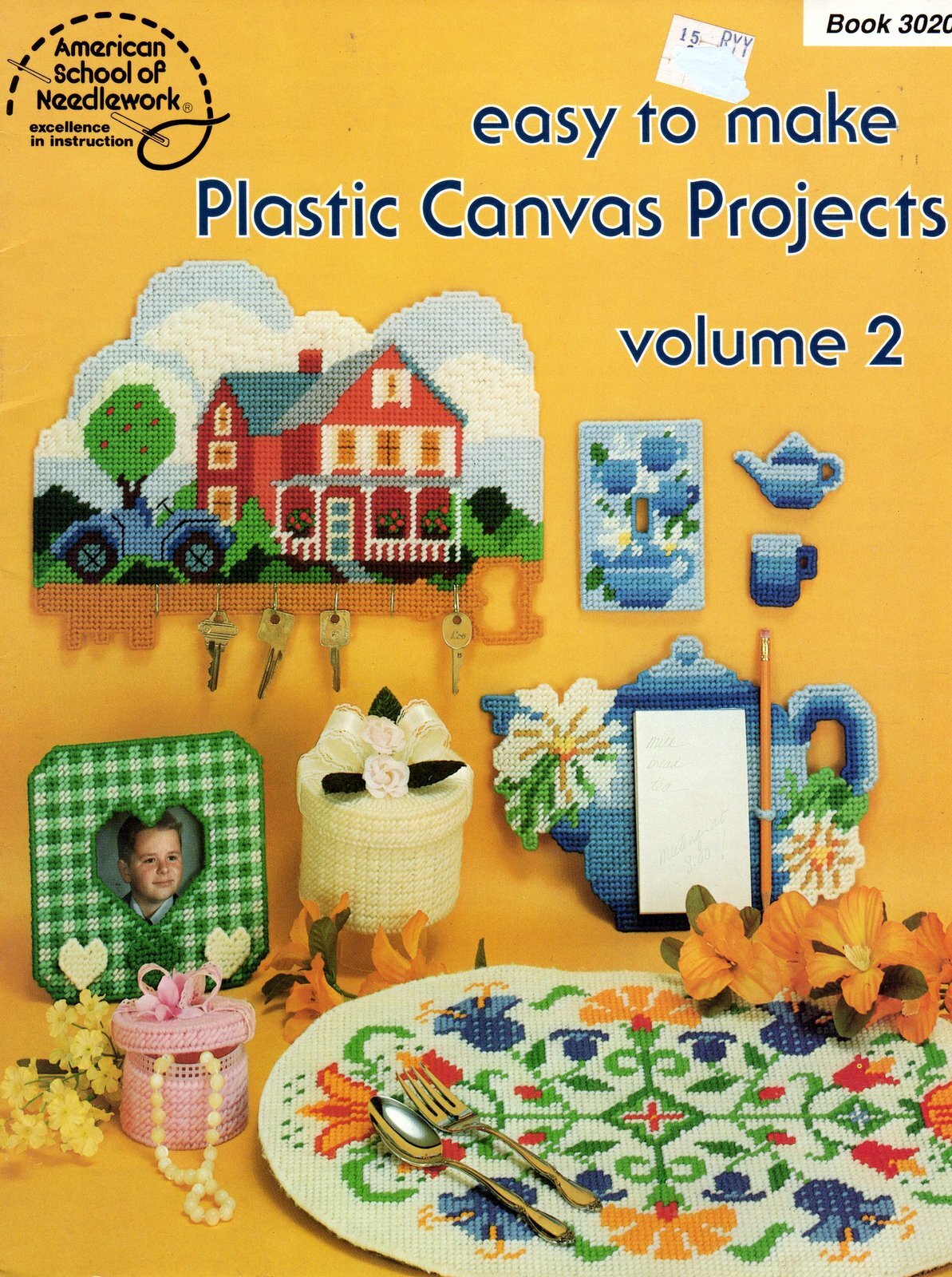 Easy To Make Plastic Canvas Projects Book 3020 Book Cover Tissue Box Placemats