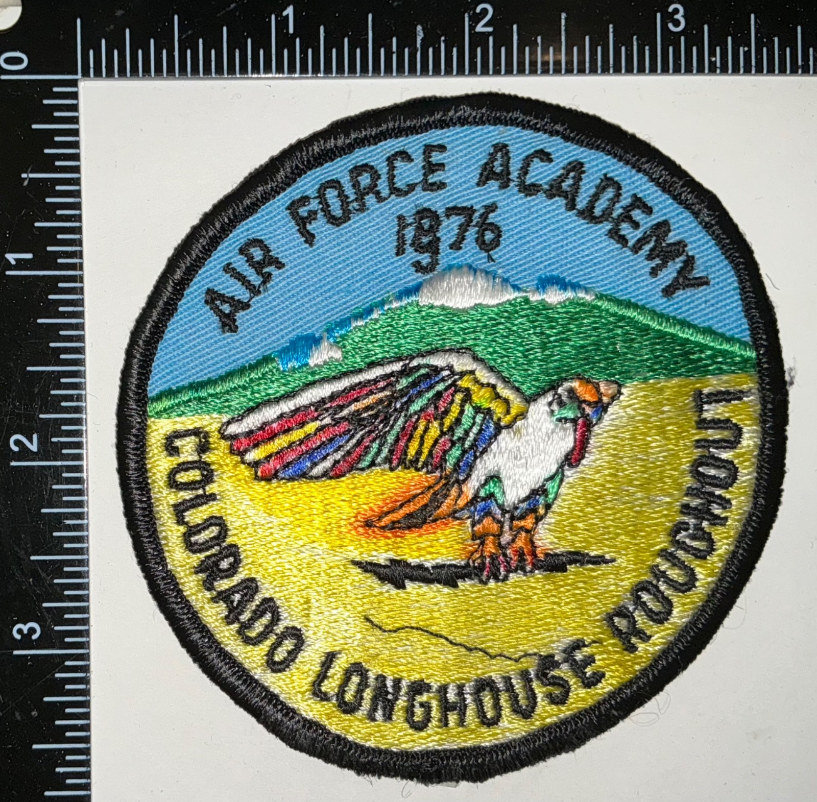 USAF US Air Force Academy 1976 Colorado Longhouse Roughout Patch