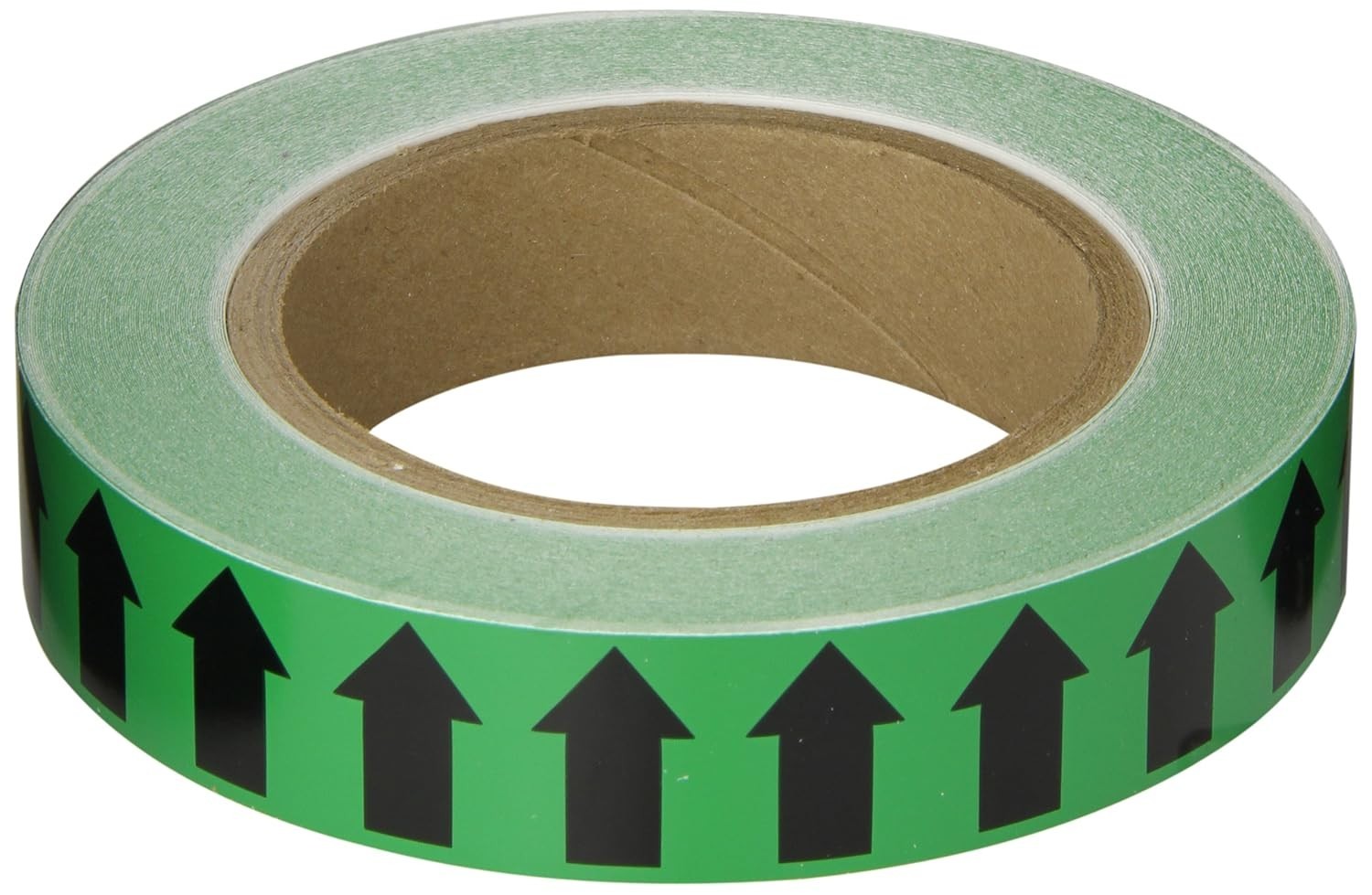 Brady 91412 Liner Mounted Arrow Tape, Black/Green, 1 In. 30 yards Y76800