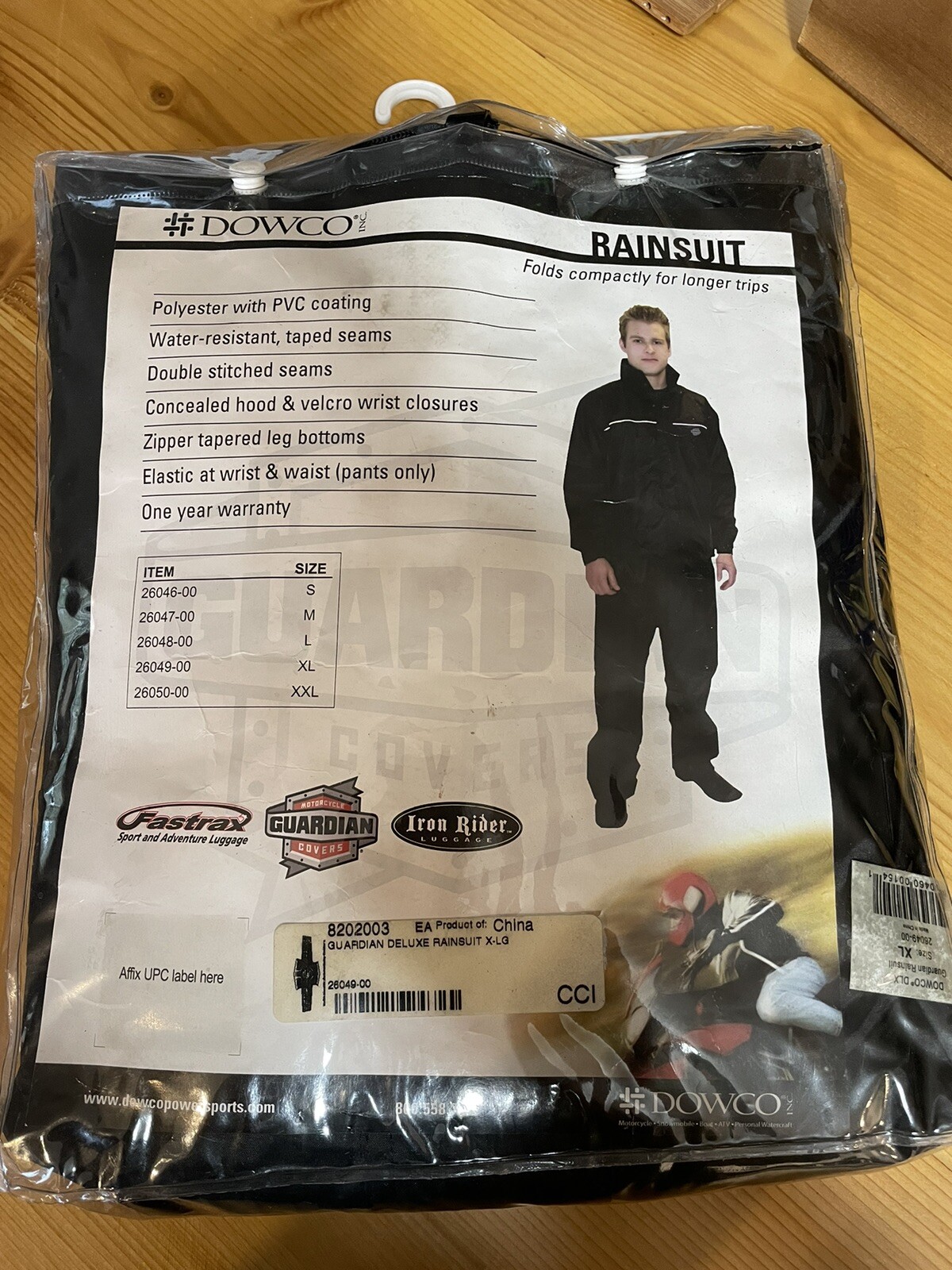 Dowco Motorcycle Rainsuit New XL
