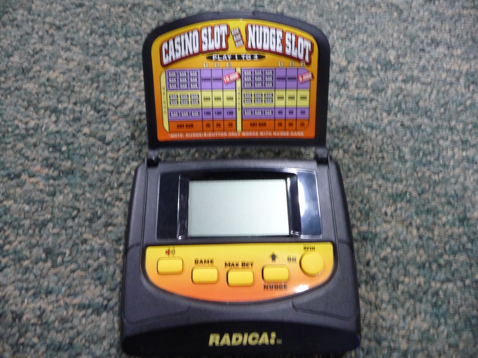 Casino Slot Nudge Slot Handheld Game By Radica #2174 Working