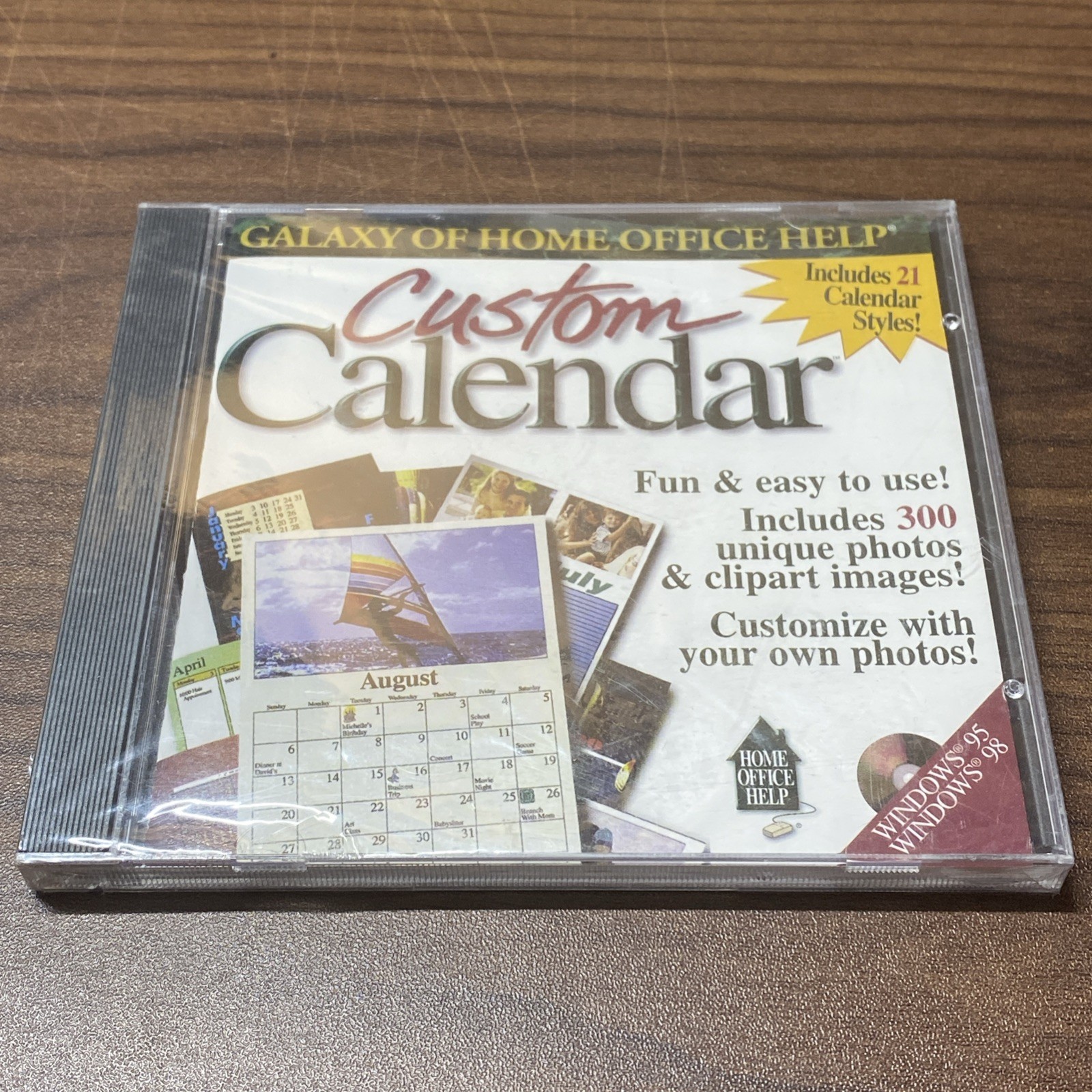 Custom Calendar Galaxy of Home Office help Windows 95/98 Vintage Clipart Sealed