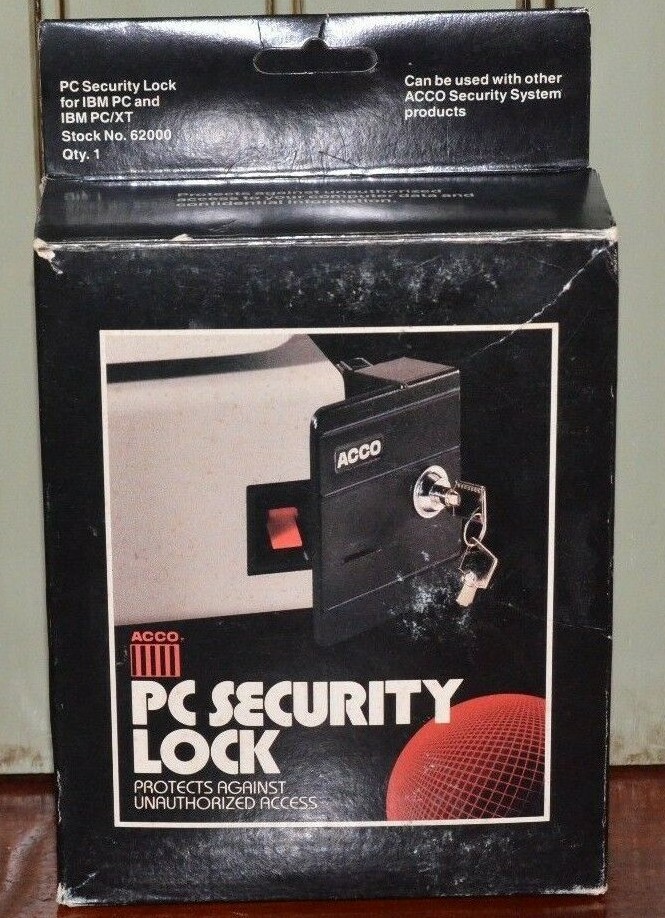 ACCO PC Security Lock Computer 62000 for IBM PC & PC/XT Vintage Retro NOS
