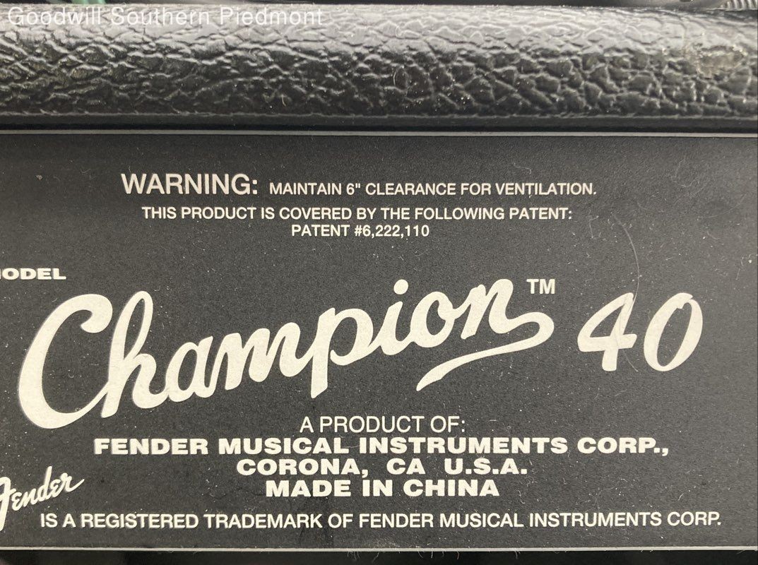 Fender Champion 40 Guitar Amplifier - Tested