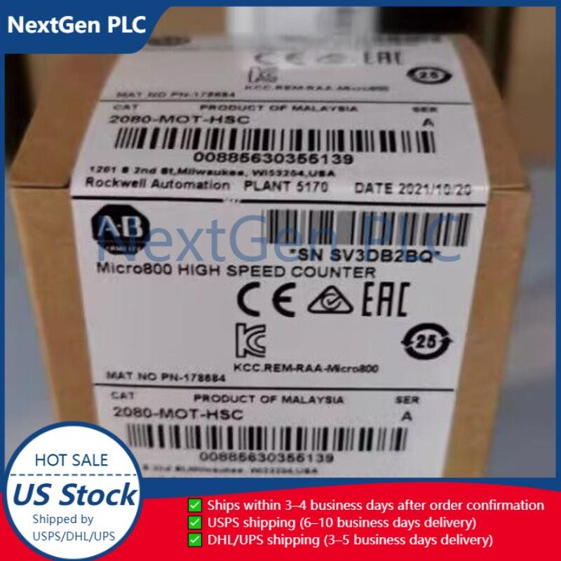 2080MOTHSC AB Micro800 plug-in module 2080-MOT-HSC Allen-Bradley New US Free Tax