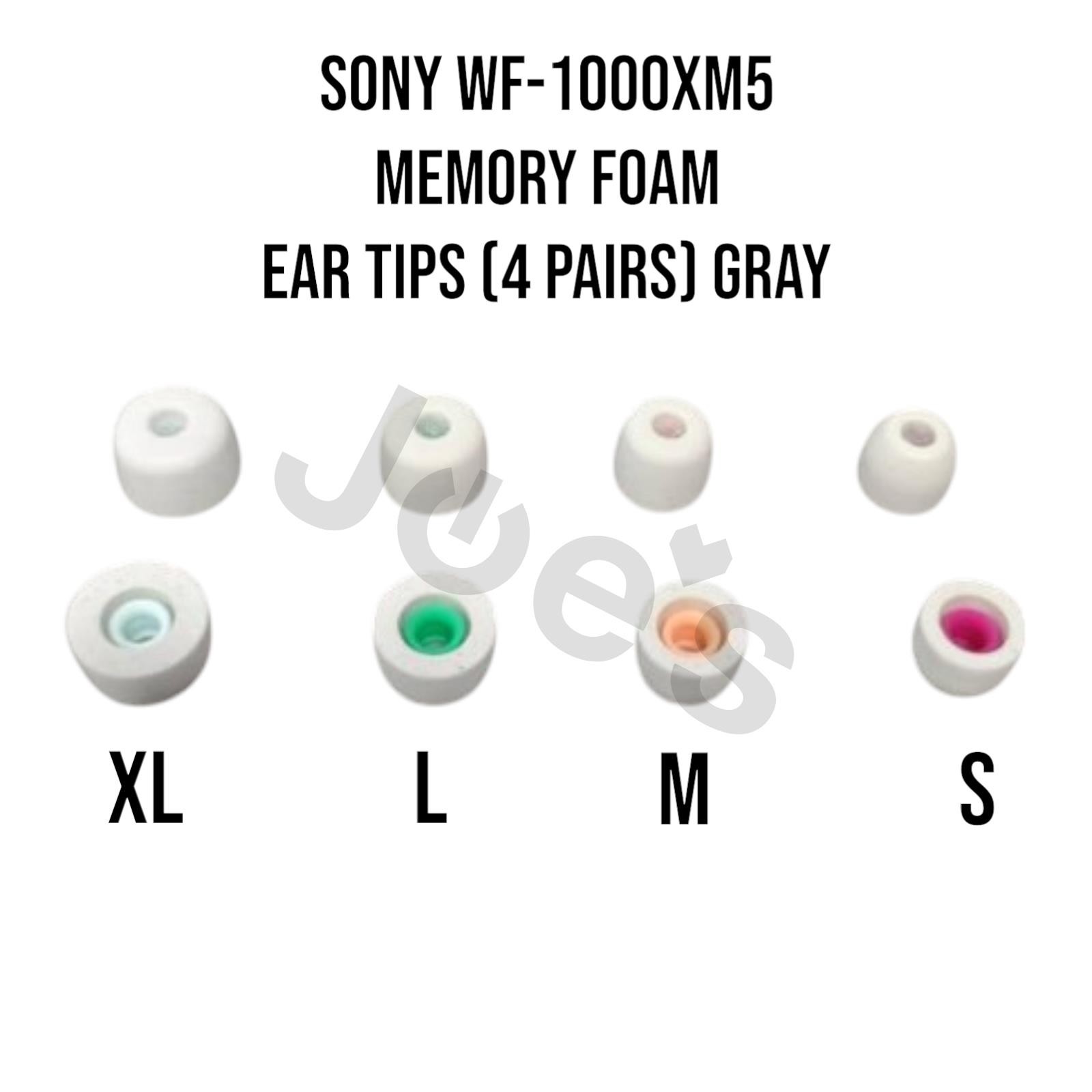 Sony WF-1000XM5 XM5 Memory Foam Eartips Earbuds Comfortable Replacement (Gray)