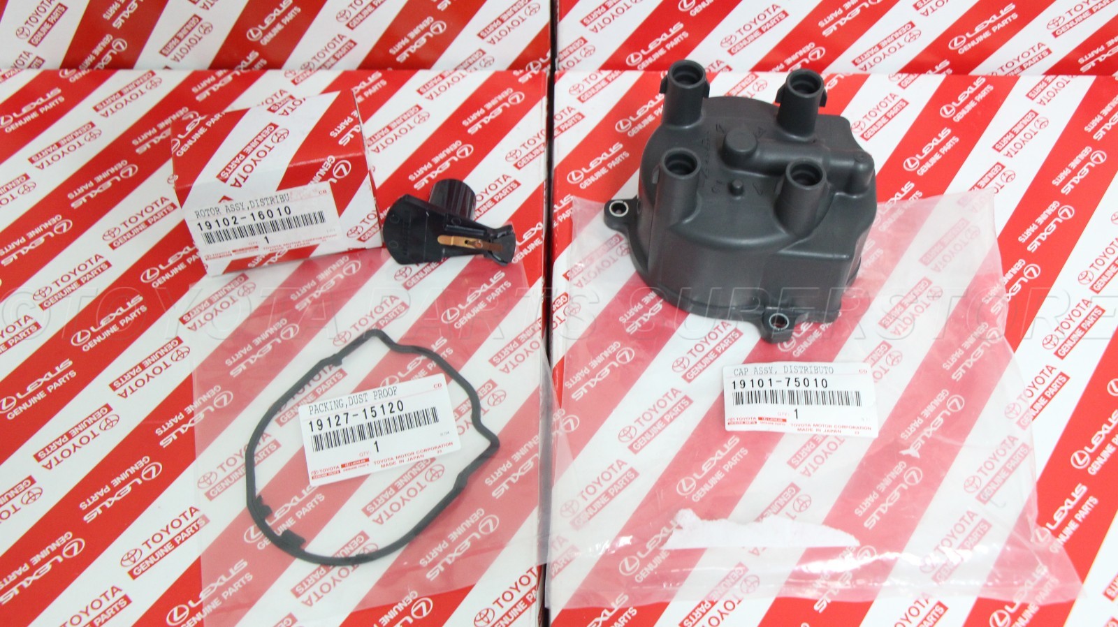 Toyota 4Runner  Tacoma  T100 Distributor Cap, Rotor & Seal Kit Genuine