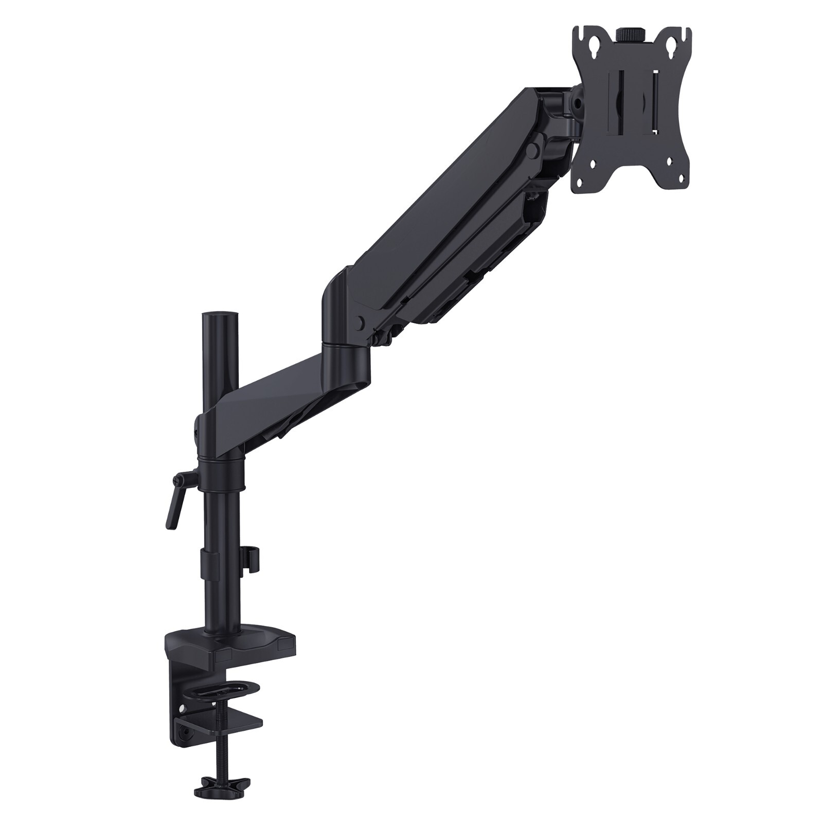 JUICEUP Single Pneumatic Spring Monitor Arm Desk Stand, 15 – 34 inch Screen