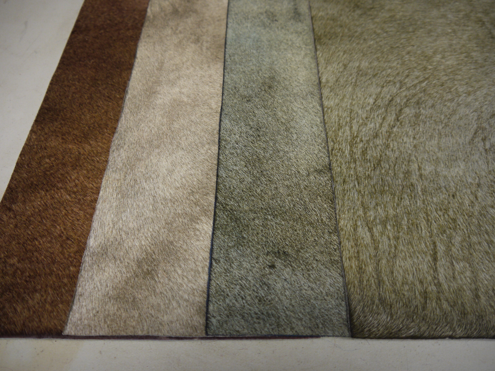 4 Genuine Cowhide hair on leathers 10.25”x 24" first Quality.