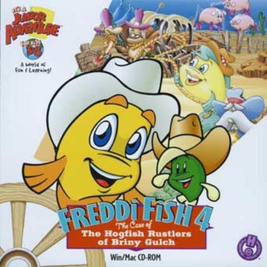 Freddi Fish 4 The Case Of The Hogfish Rustlers PC MAC CD investigate clues game!
