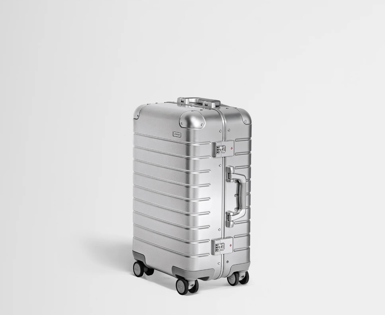 Away Luggage The Bigger Carry-On: Aluminum Edition Silver Suitcase - Brand New