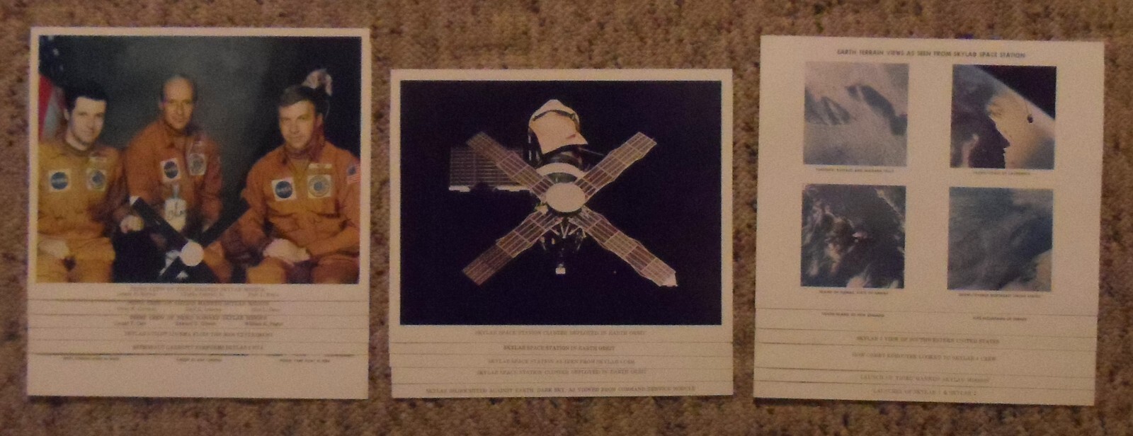 NASA Skylab Space Station Missions Set of 17 Photos - Photos of 3 Crews REDUCED!