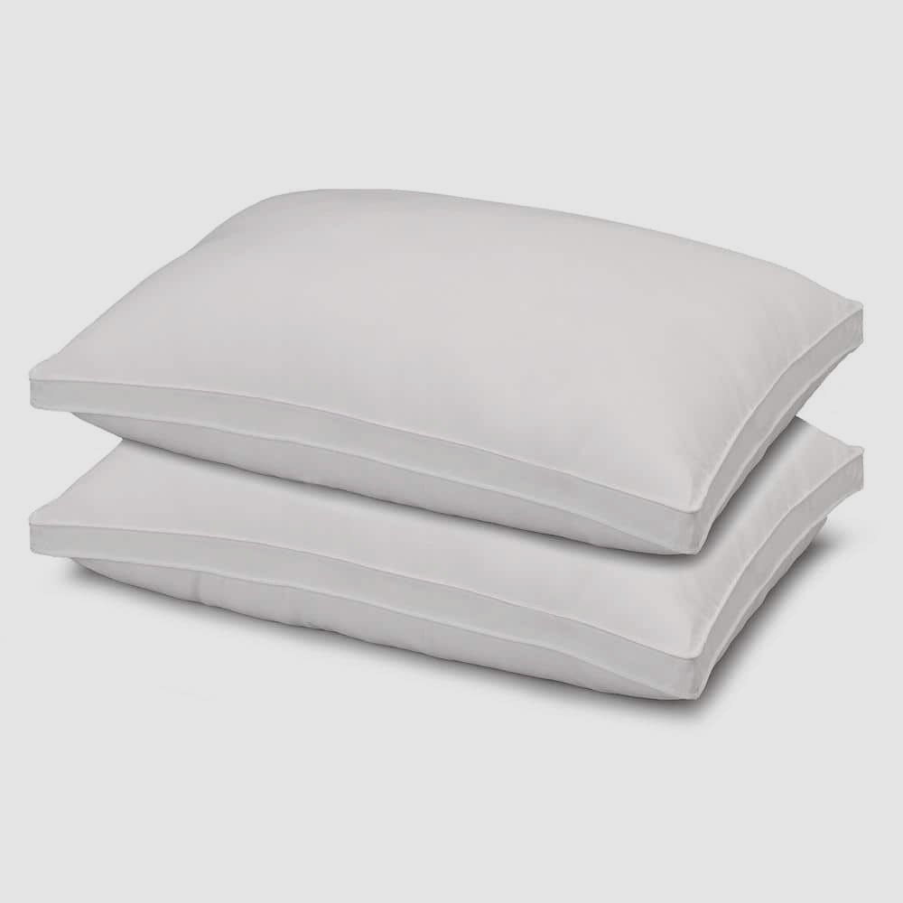 Ella Jayne White Gussetted Firm Plush Side/Back Sleeper Pillow Set