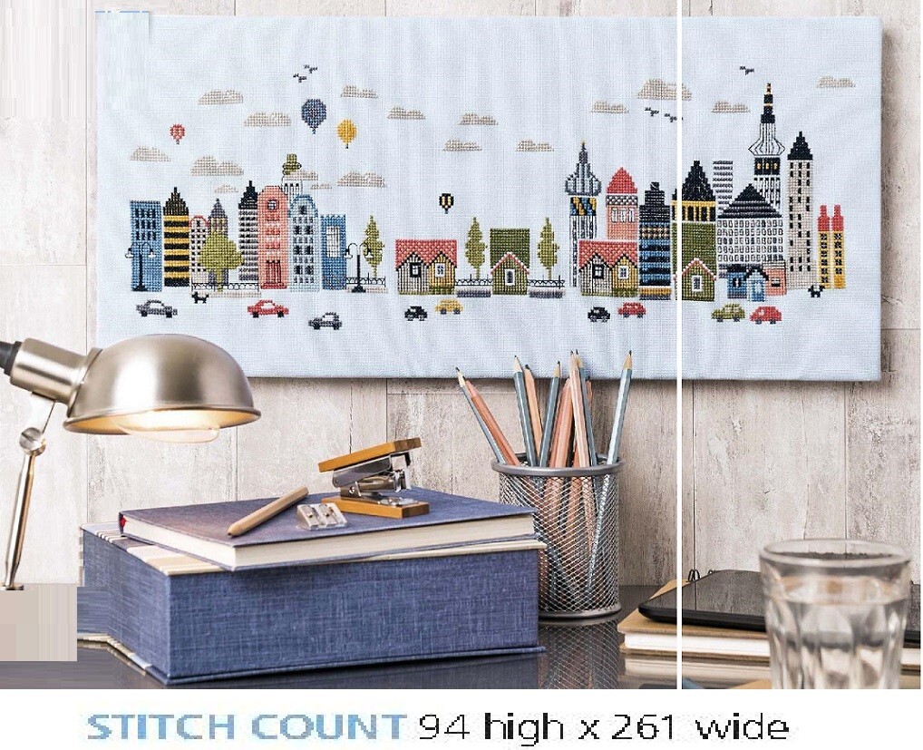 CITY LANDSCAPE  CROSS STITCH  PATTERN ONLY    EQ - RAE