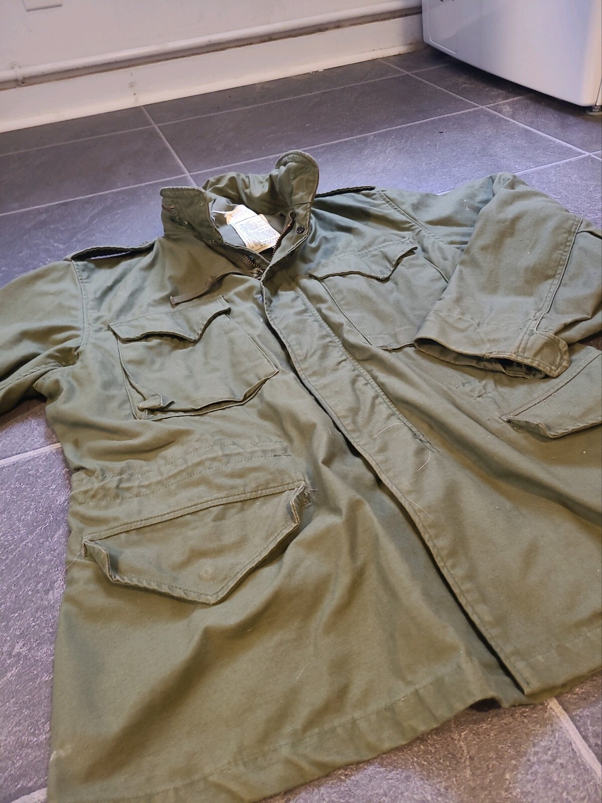 VTG ALPHA INDUSTRIES COLD WEATHER FIELD COAT OG 107 SZ M REGULAR