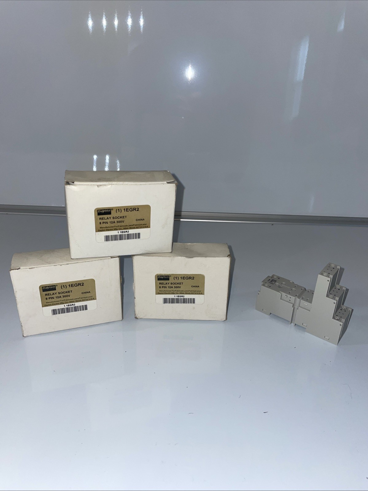 DAYTON 1EGR2 Relay Socket  8 Pin 12A 300V- NIB LOT OF 3