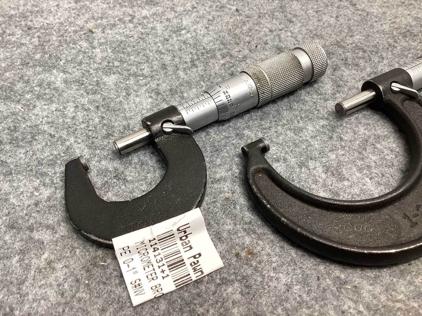 2 PC BROWN & SHARPE 0-1" & 1"-2" .001" OUTSIDE MICROMETER SET