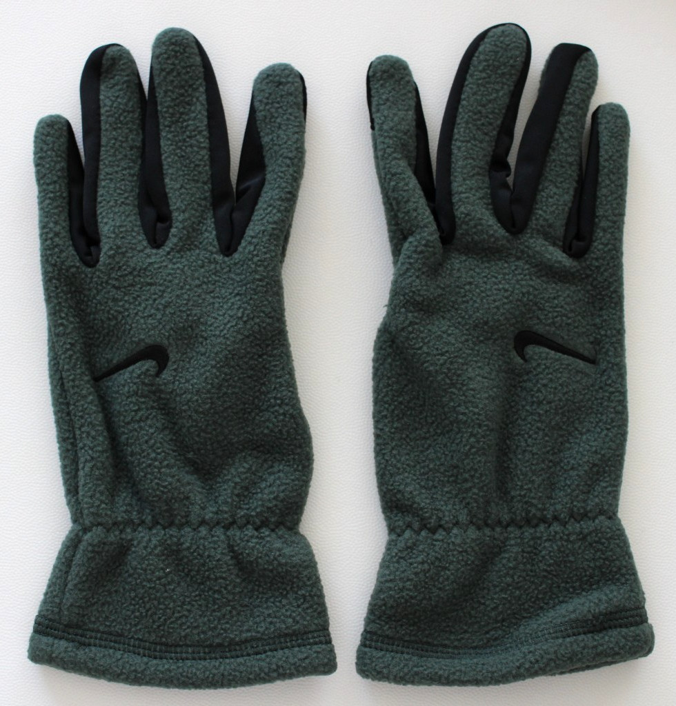 Nike Women's One Cozy Fleece Gloves Medium Vintage Green/Black