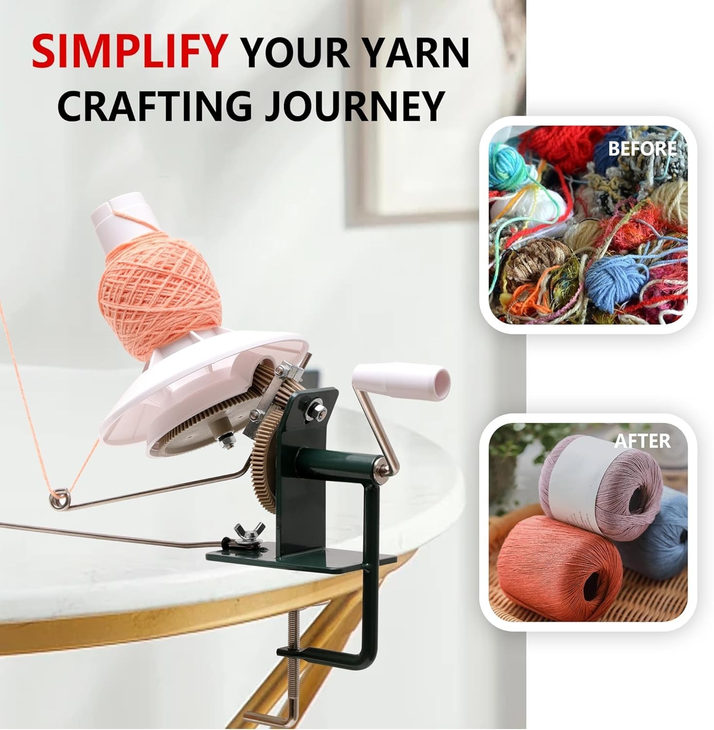 Efficient Yarn Cake Maker 15oz Capacity Dark Green for Neat Yarn Organization