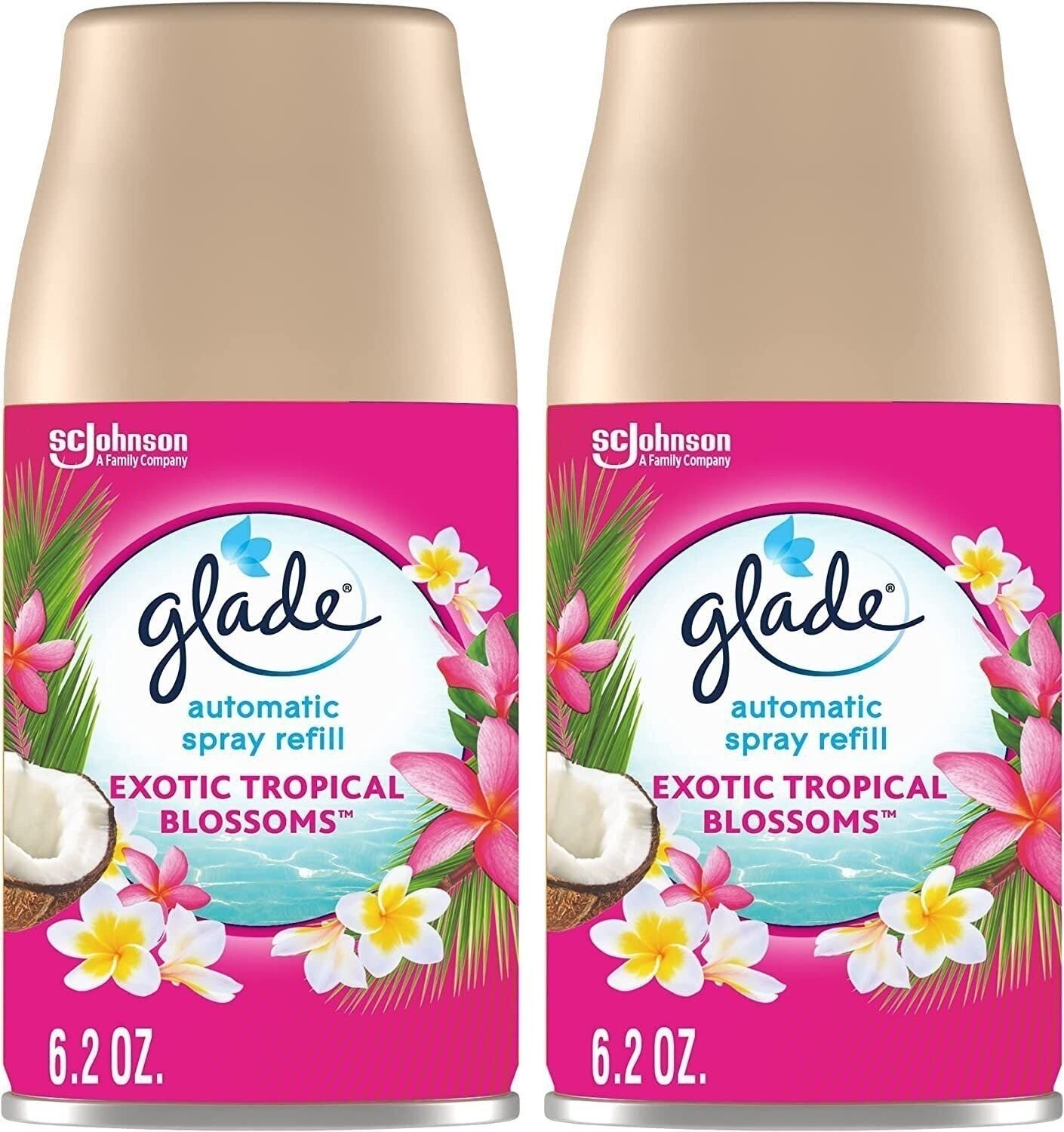 Glade Automatic Spray Refill 2 ct, Exotic Tropical Blossoms, Automatic Spray...
