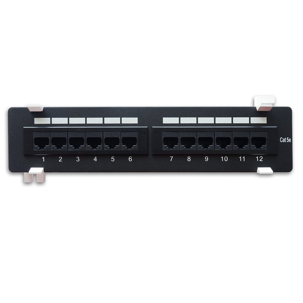 CAT5E 110 Type Patch Panel 12 Port Vertical w/Bracket