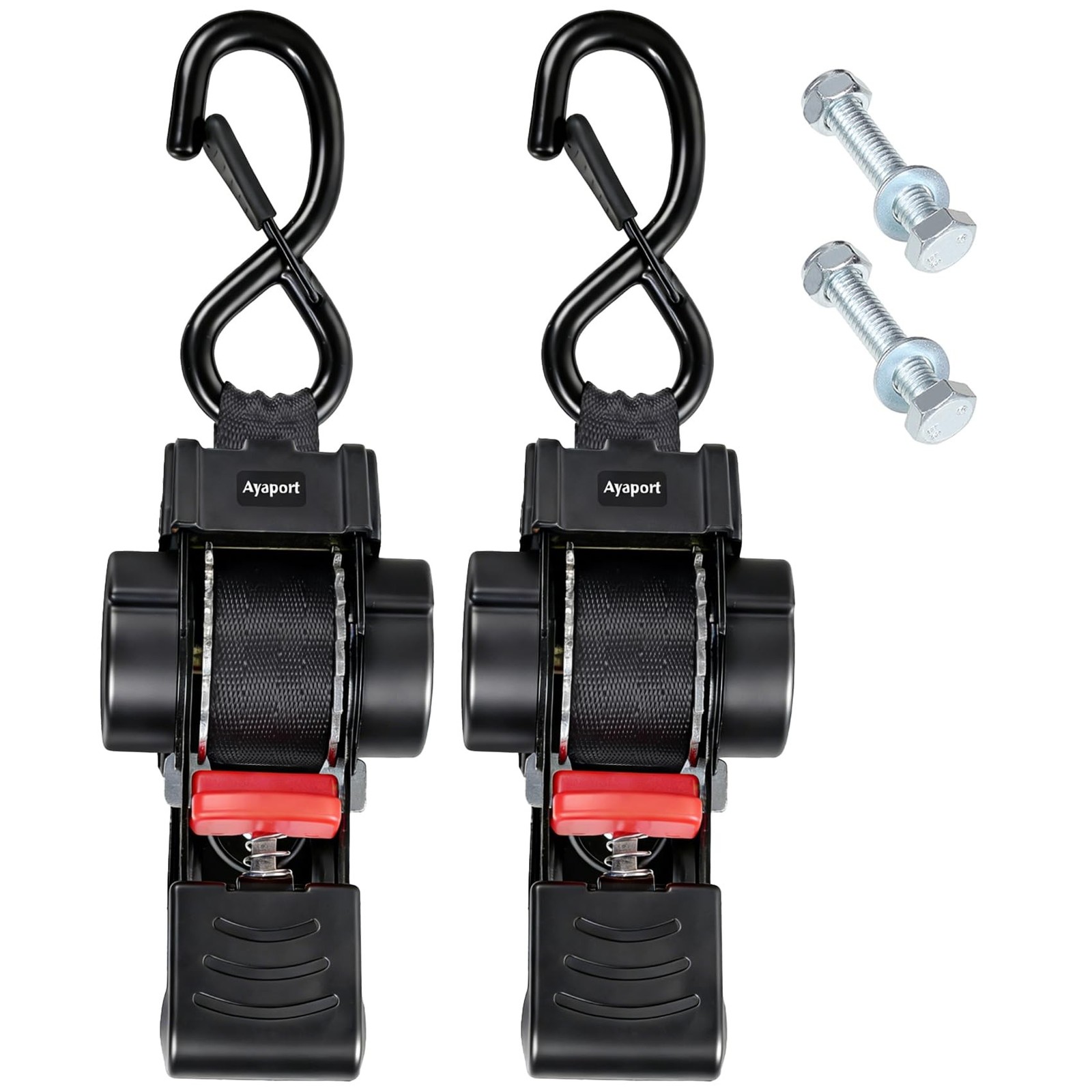 Ayaport Retractable Tie Down Straps to Trailer 1in x 6ft Bolt-on Tr... Fast Ship