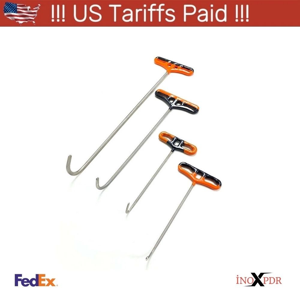 Vorlis Edition 4-Piece Mini Round Tip Short Bend Steel PDR Paintless Dent Repair