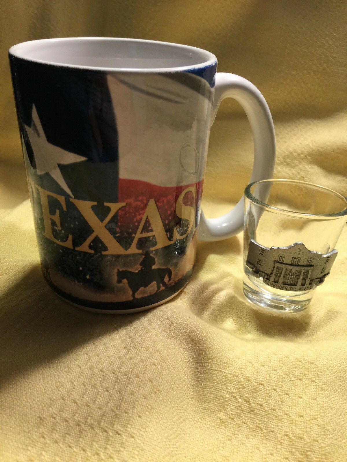 Alamo Shot Glass and Texas Coffee Mug