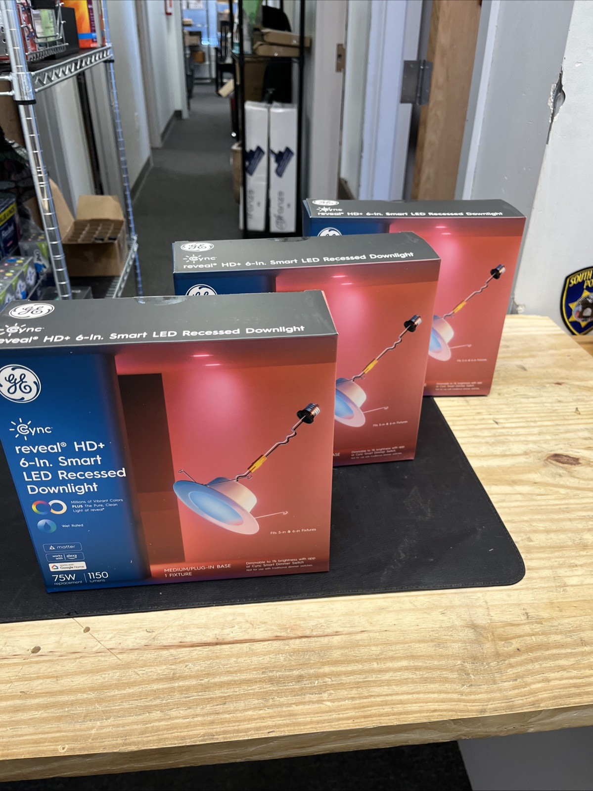 Cync GE Reveal HD+ Smart LED Recessed Downlight Fixture, Color Changing 3pack