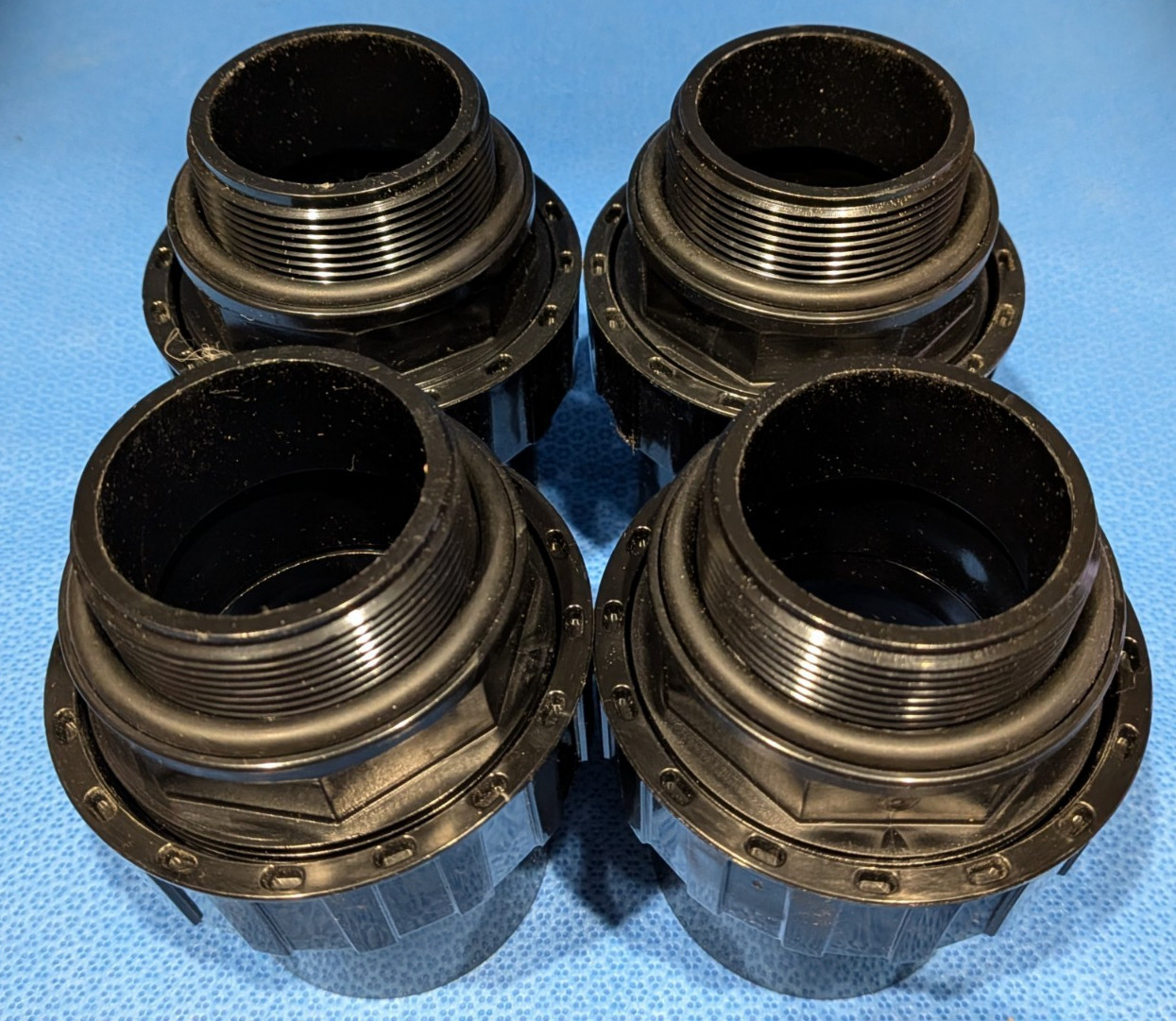 2" Hi Temp Union, Bulkhead Fitting Swimming Pool – 3 Pack