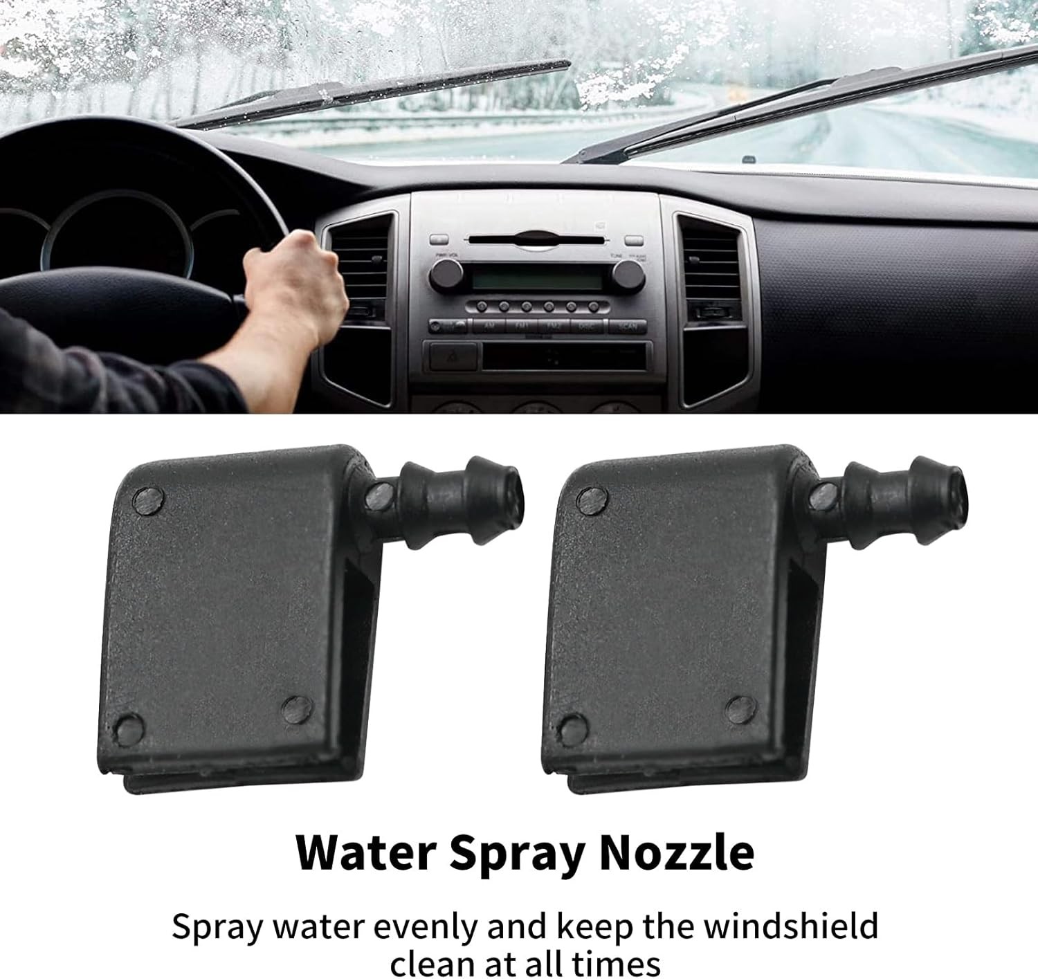 2pcs Front Car Windshield Washer Nozzles Wiper Spray Replacement for Sprinter 25