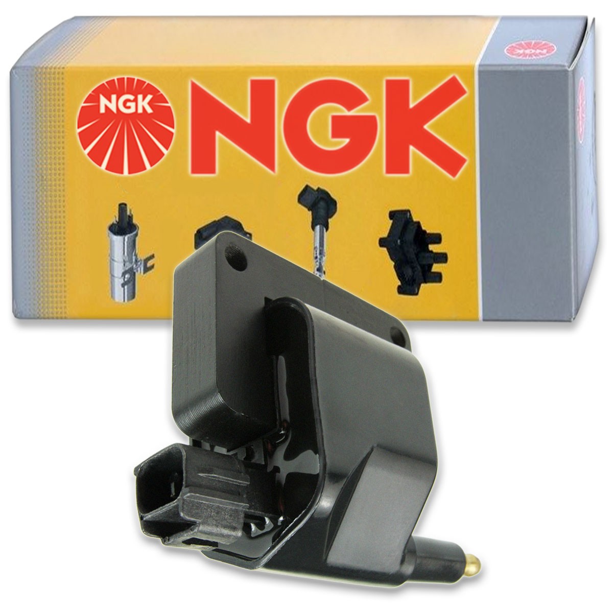 1 pc NGK Ignition Coil for 1998-2000 Jeep Cherokee 4.0L L6 2.5L L4 - Spark rh