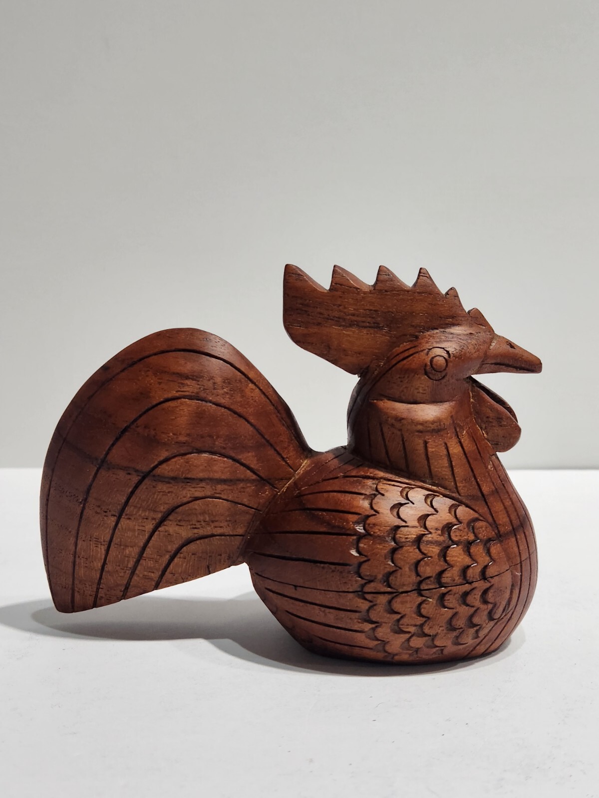Rooster Teak Wood Box