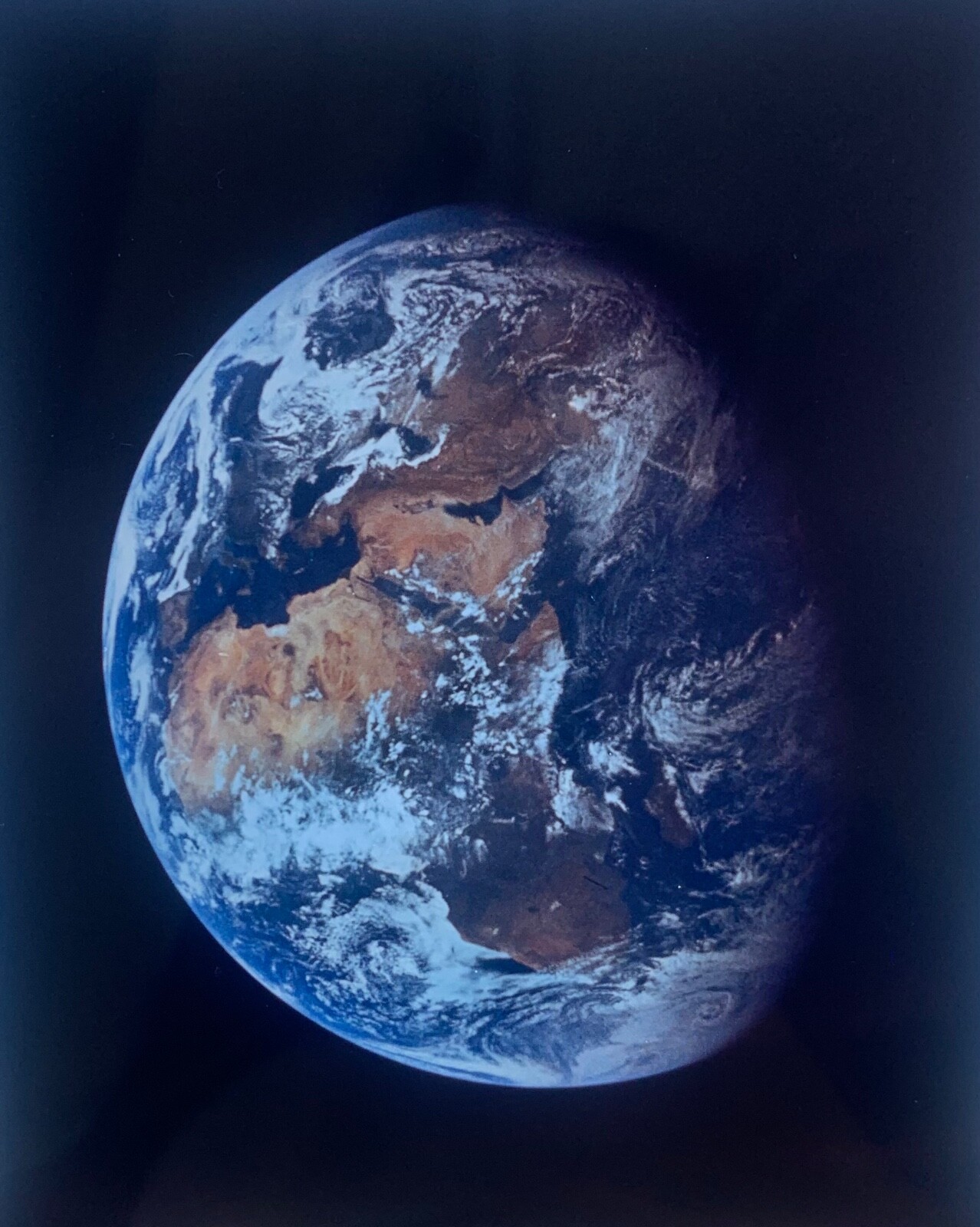 Vintage NASA 4x5” Kodak Transparency -  Apollo 11 Earth View