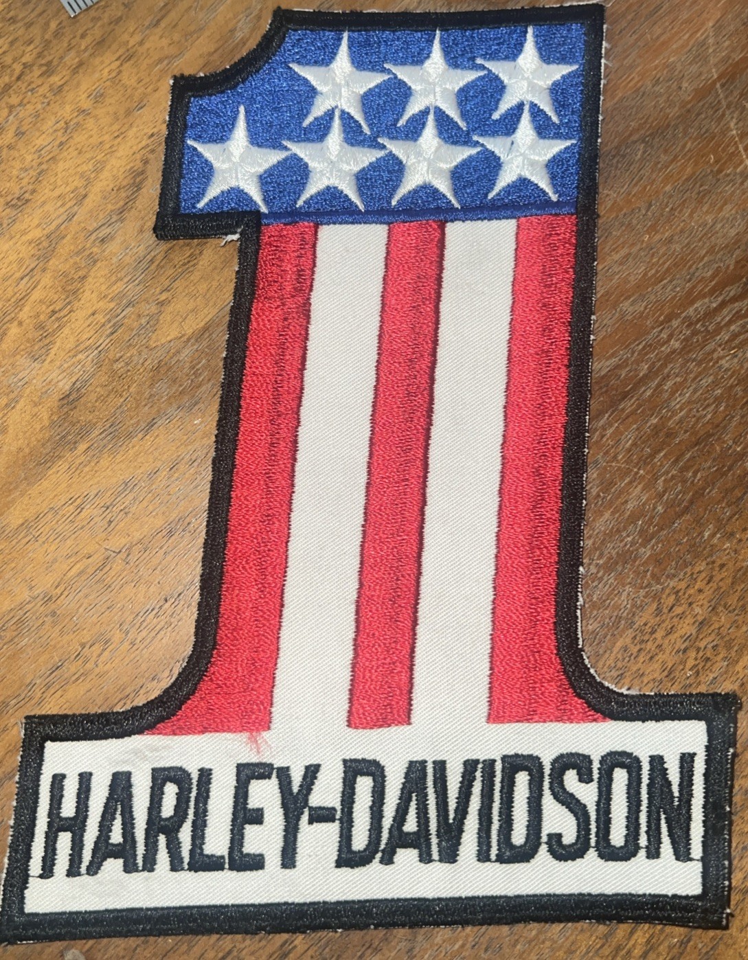 Vintage Harley Davidson Patch Original American Flag #1 Motorcycle 80s Biker