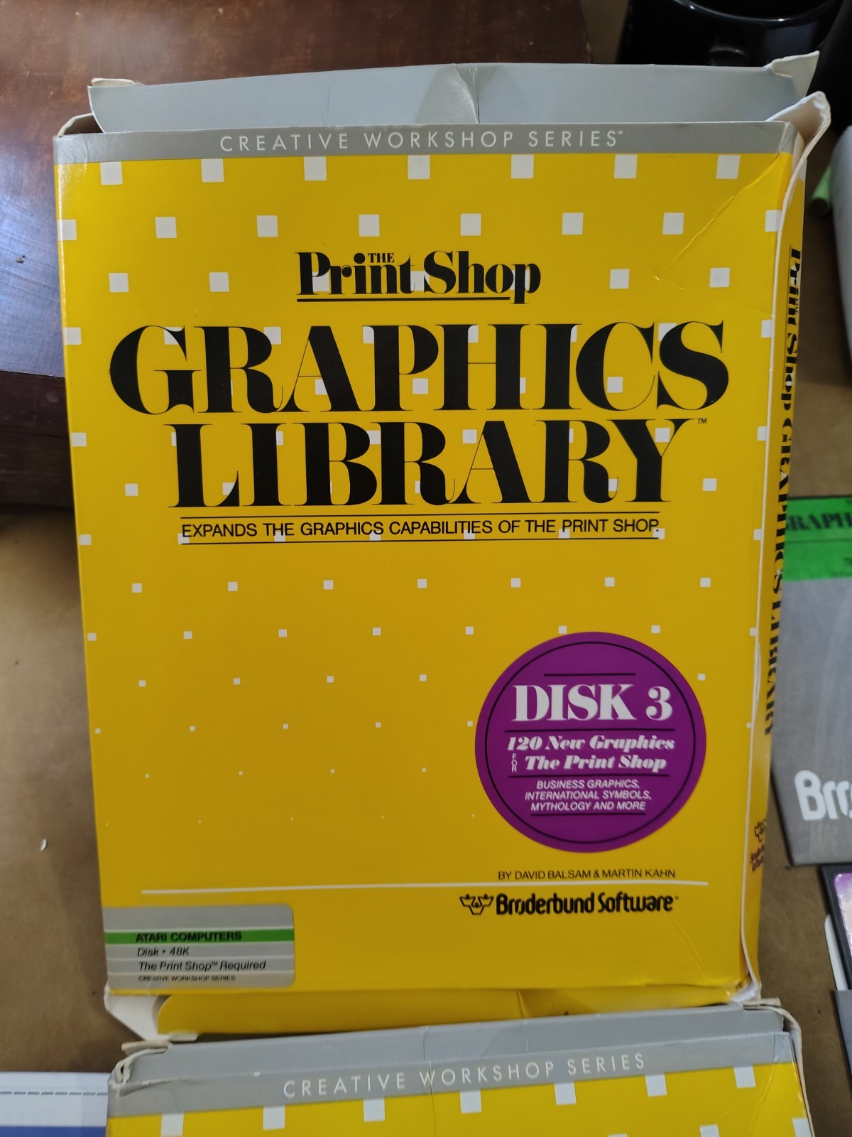 The Print Shop Companion Graphics Library Disk 2 Disk 3 Atari Computer Software